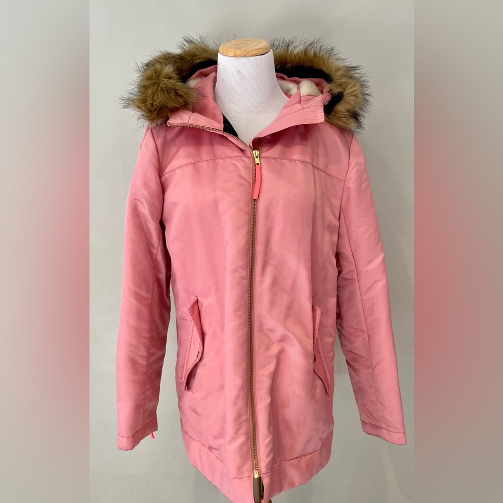 J. Crew LUX Primaloft Perfect
Winter Pink Parka Coat- size small